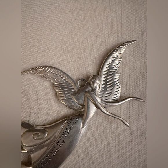 Vintage Silver Angel with engraved sentiment - Picture 2 of 7